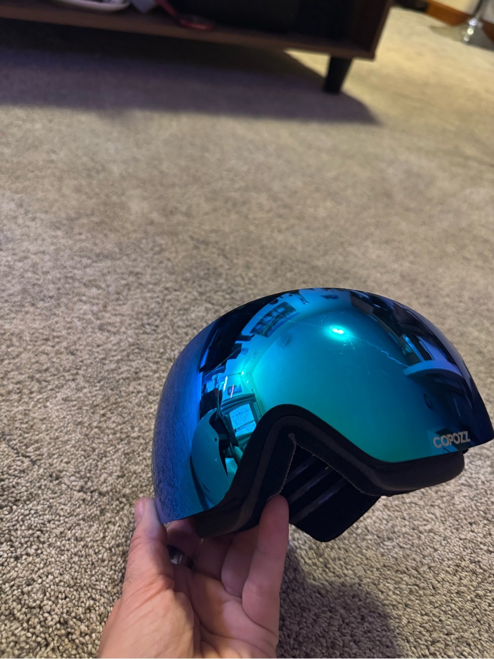 Copozz Blue Mirrored Ski/Snow Goggles